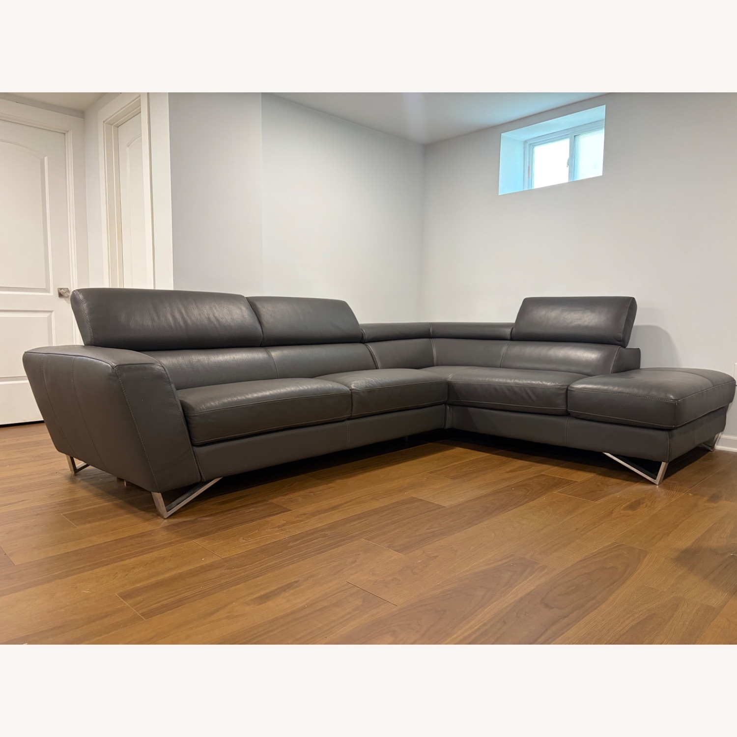 Bloomingdale's Dark Gray 2 Piece Sectional - image-1