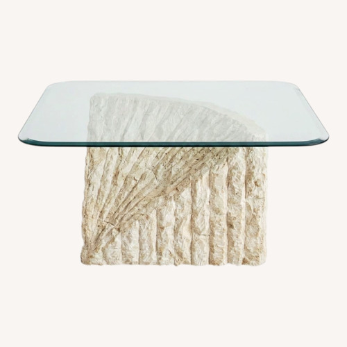 Used Vintage/Antique Natural Glass Coffee Table for sale on AptDeco