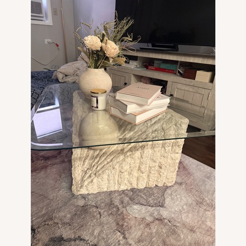 Used Vintage/Antique Natural Glass Coffee Table for sale on AptDeco