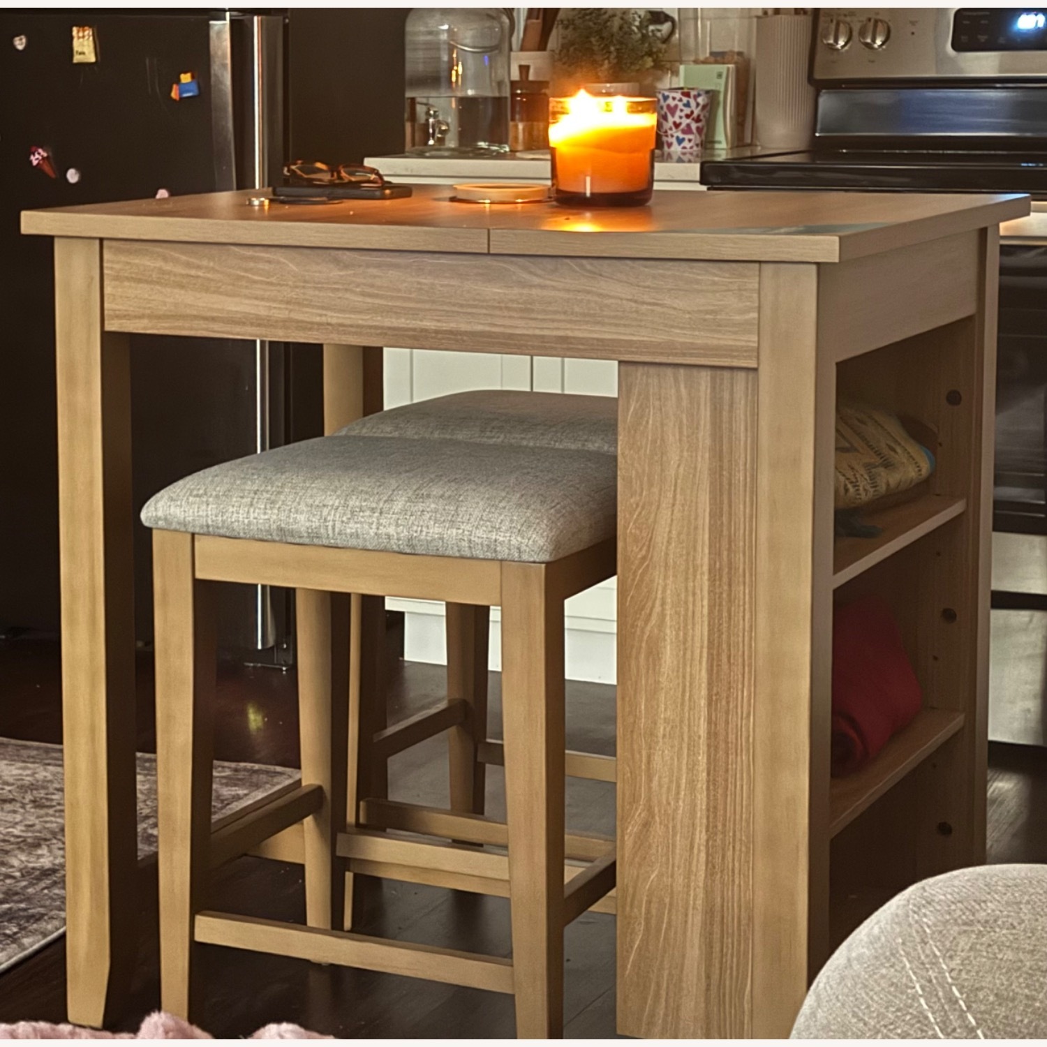 Bob's Discount Furniture Light Brown Dining Table - image-1