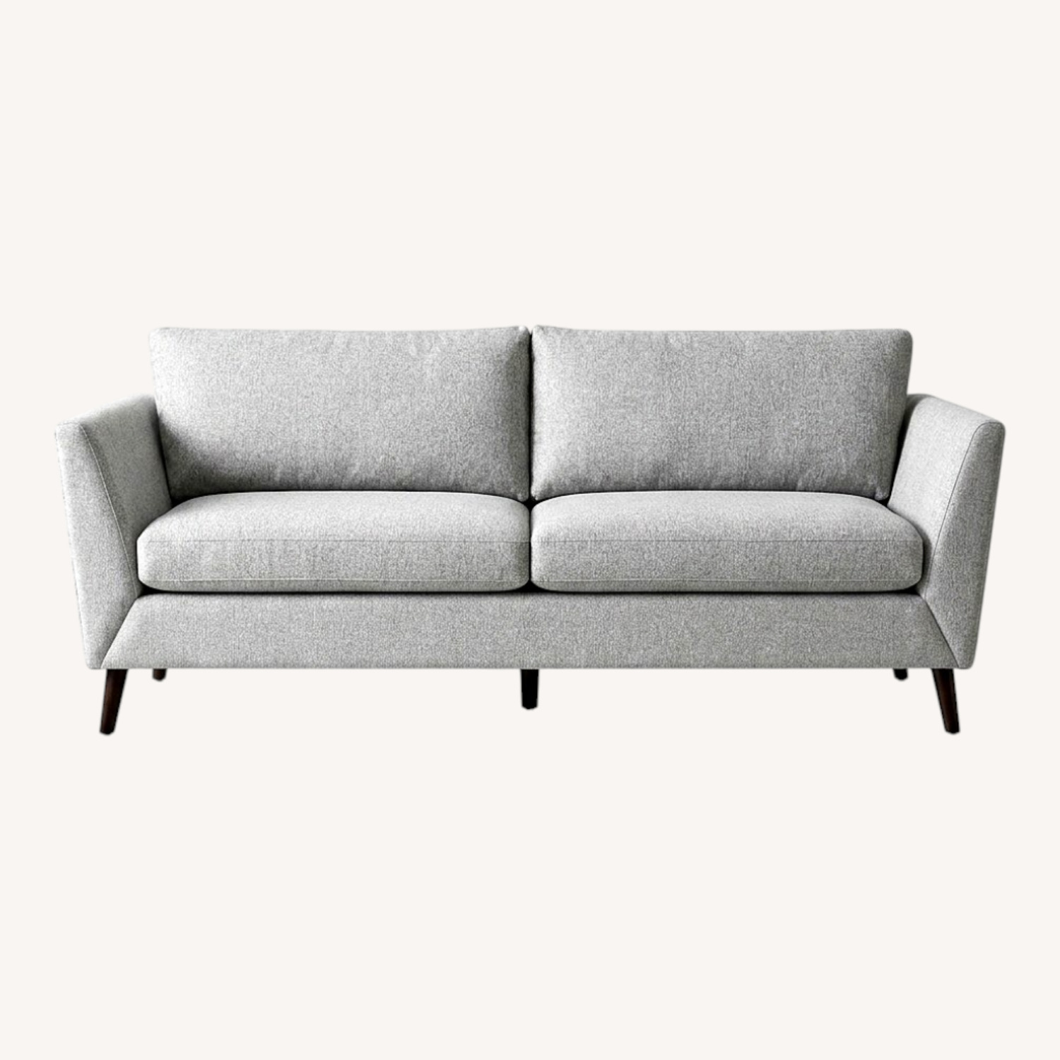 Light Gray Fabric Loveseat - image-0