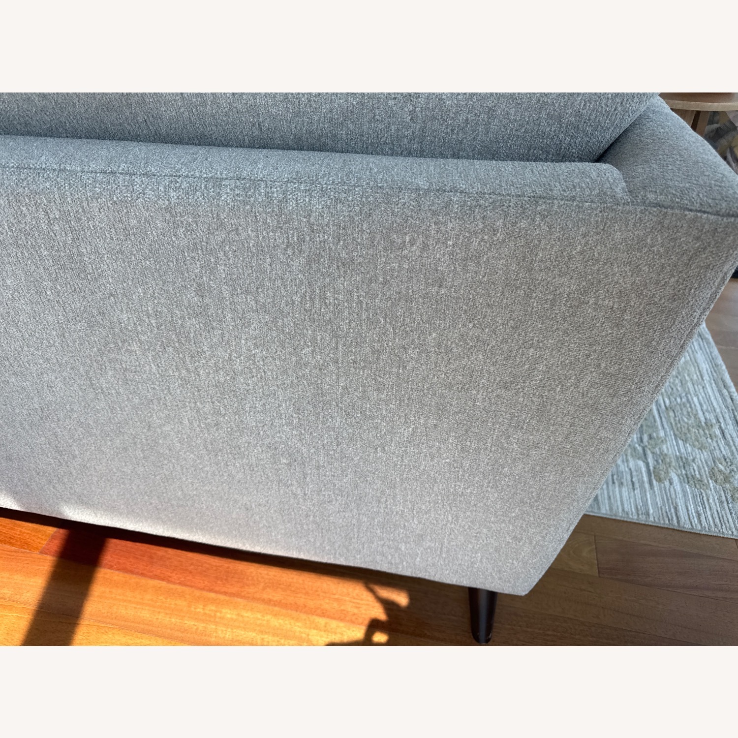 Light Gray Fabric Loveseat - image-4