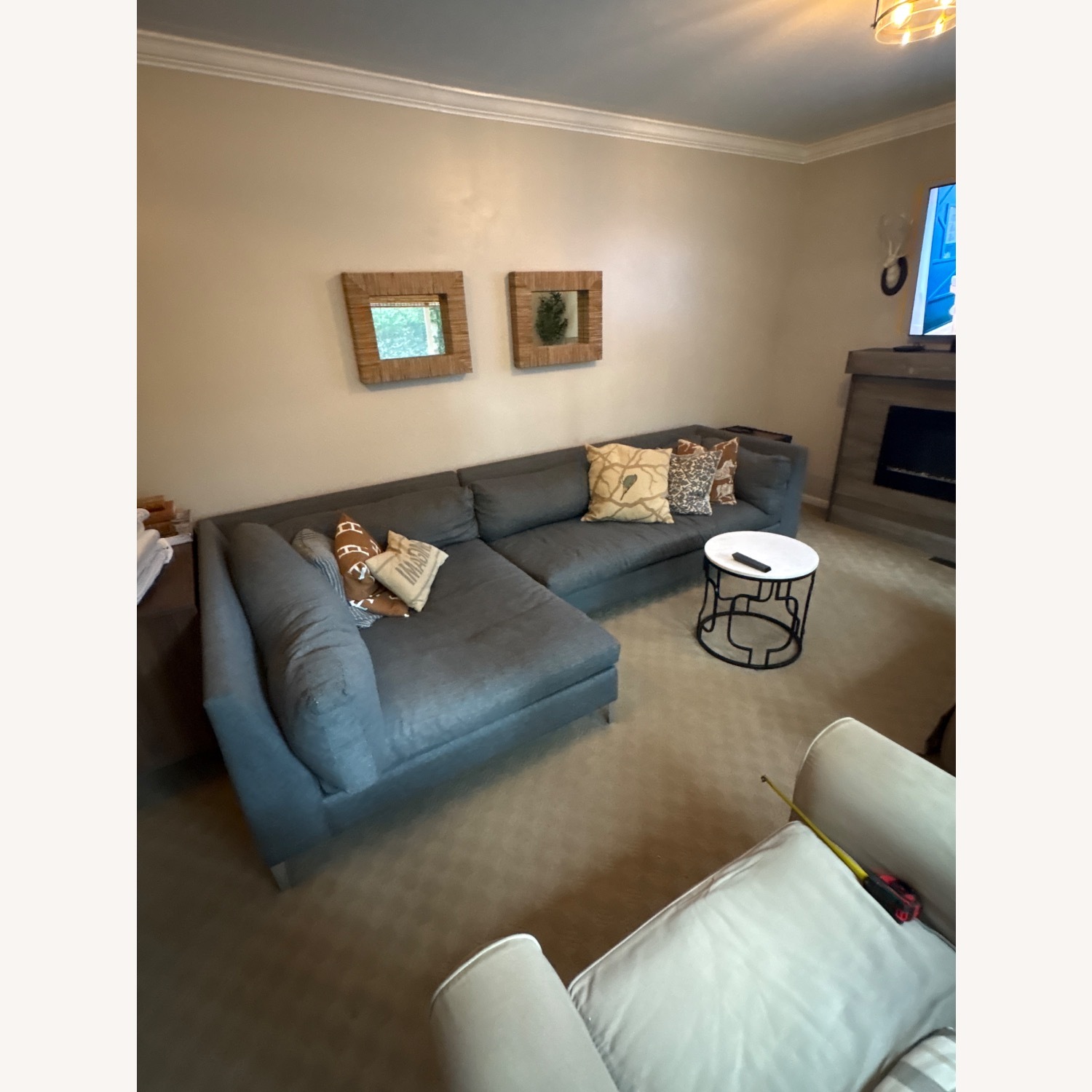 Large Blue High-Quality Brand Sectional - image-3