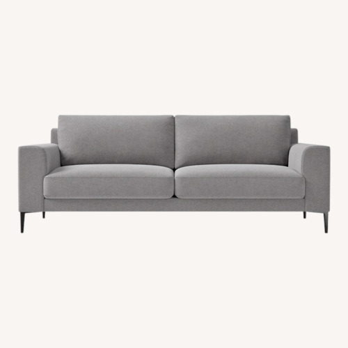 Used West Elm Harper Light Gray Velvet 2 Seater Sofa for sale on AptDeco