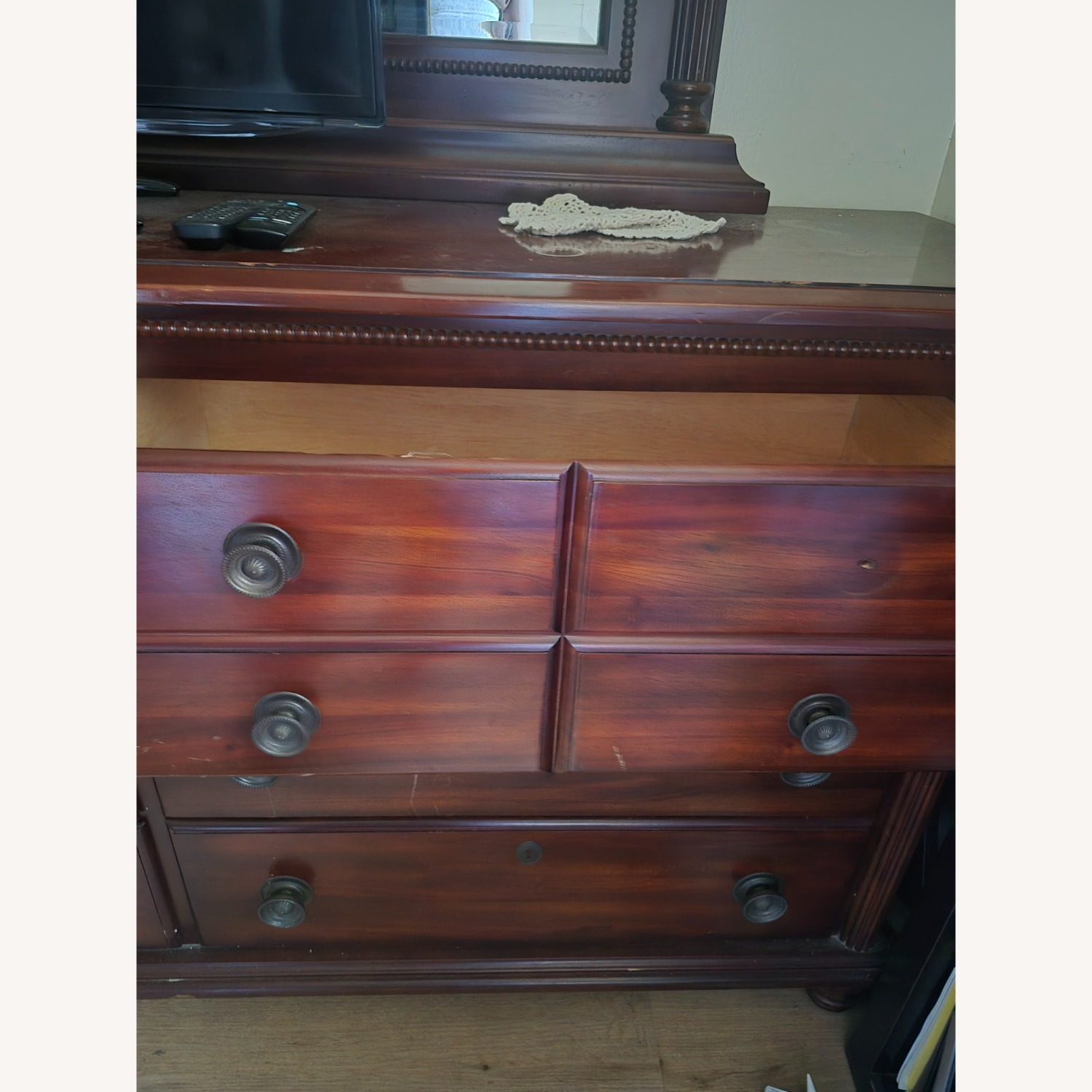 Dark Brown Wood Chest - image-3