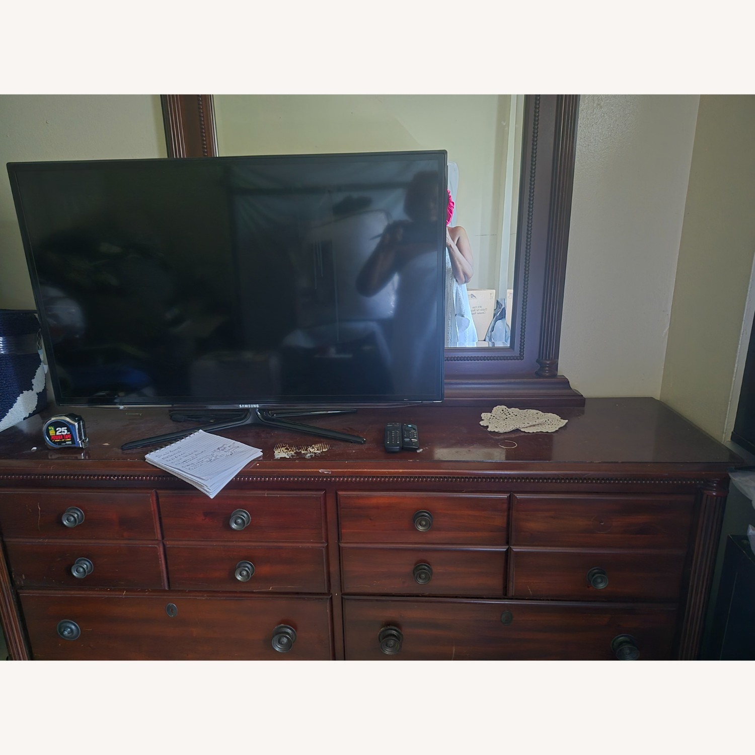 Dark Brown Wood Chest - image-2
