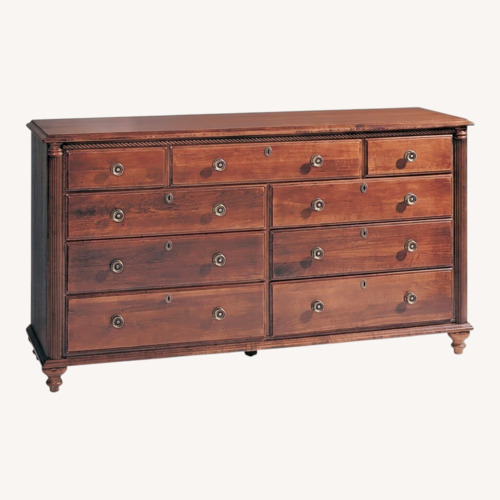 Used Dark Brown Wood Chest for sale on AptDeco