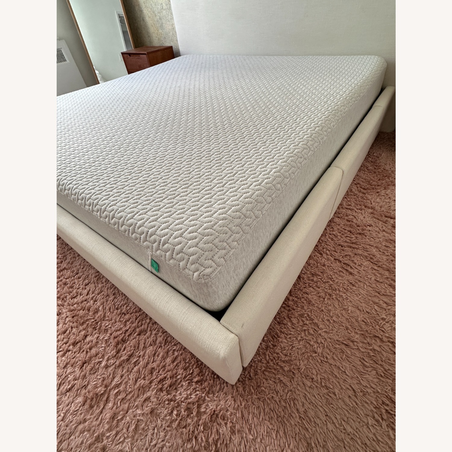 West Elm Freya White Fabric King Bed - image-4