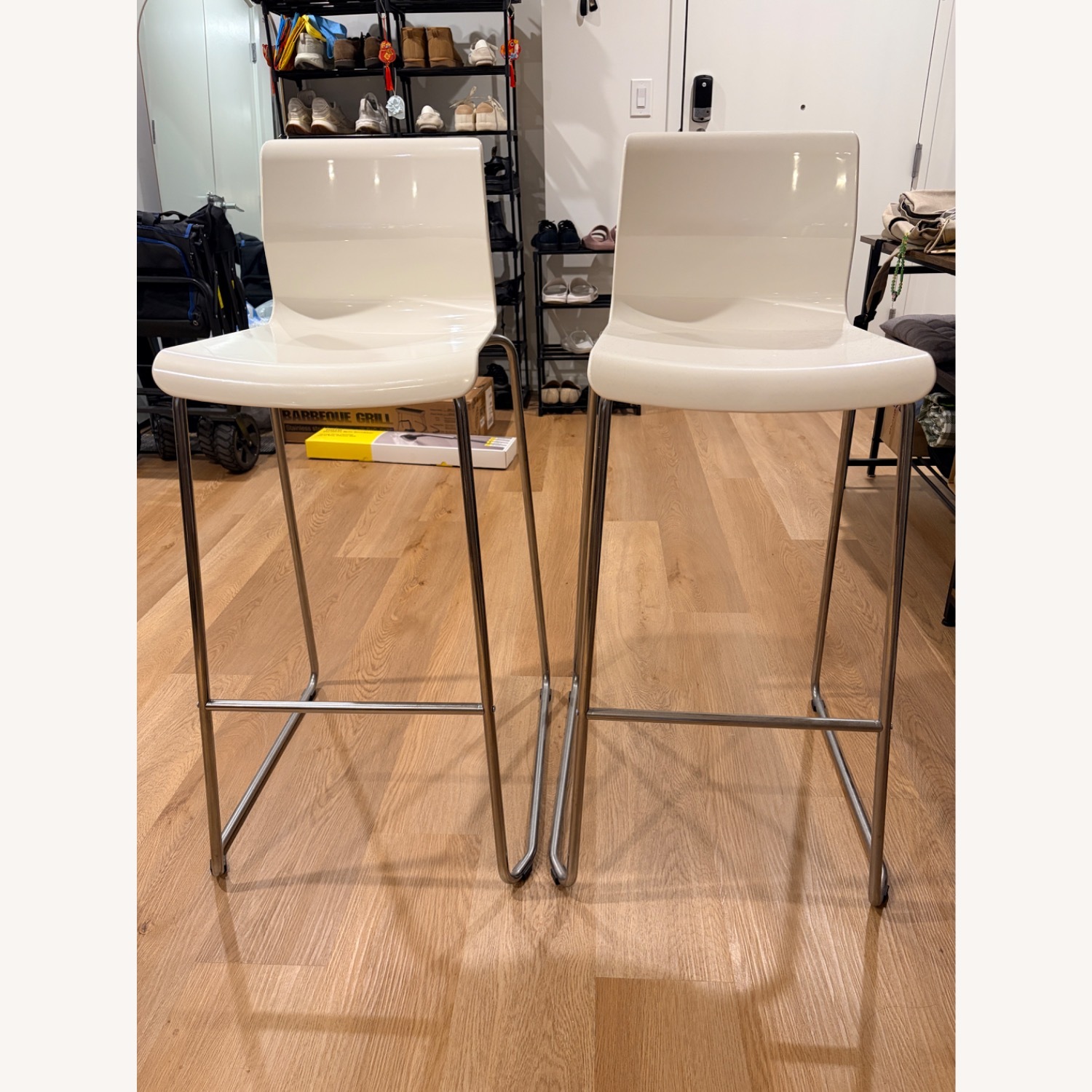 IKEA GLENN White Stools - image-3