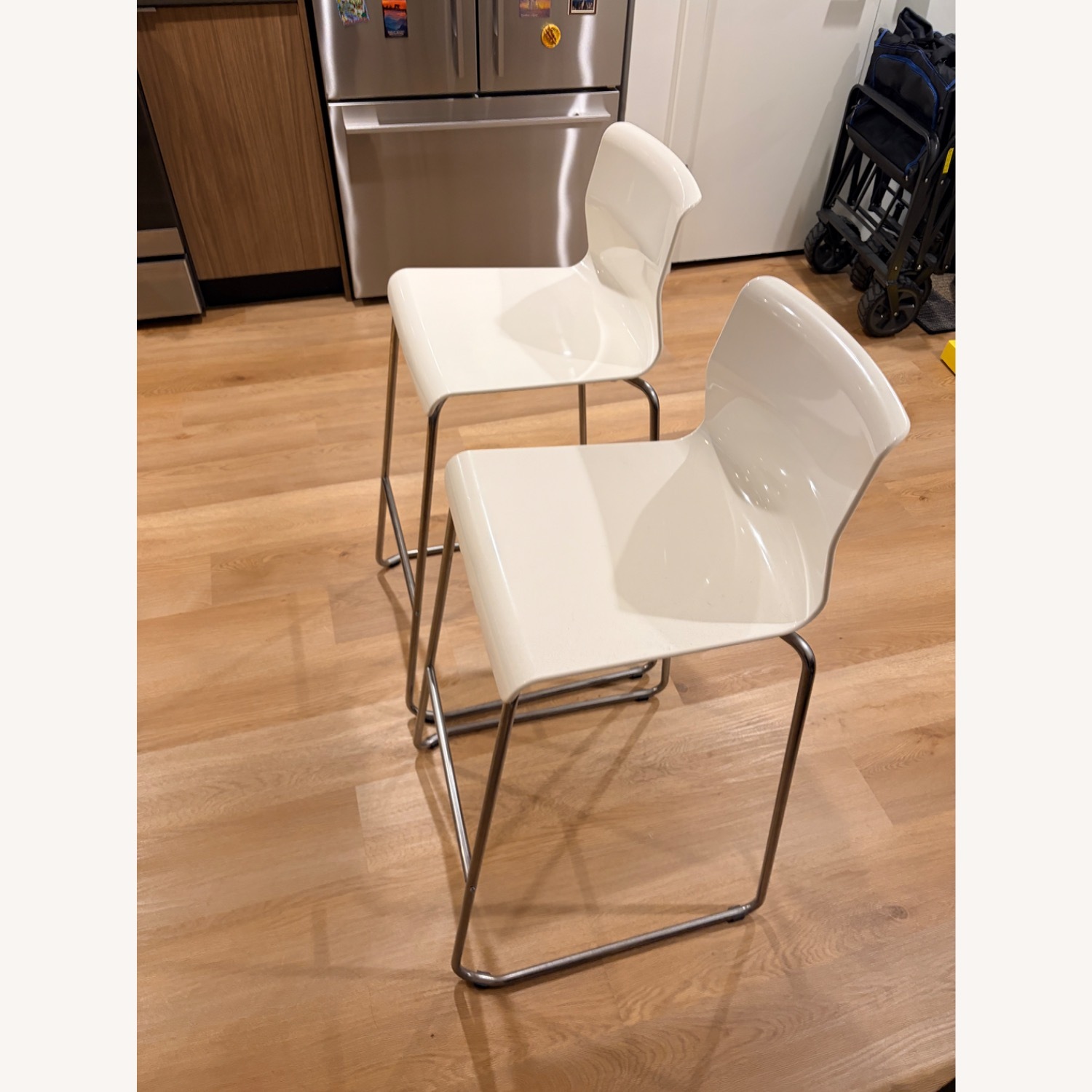 IKEA GLENN White Stools - image-2