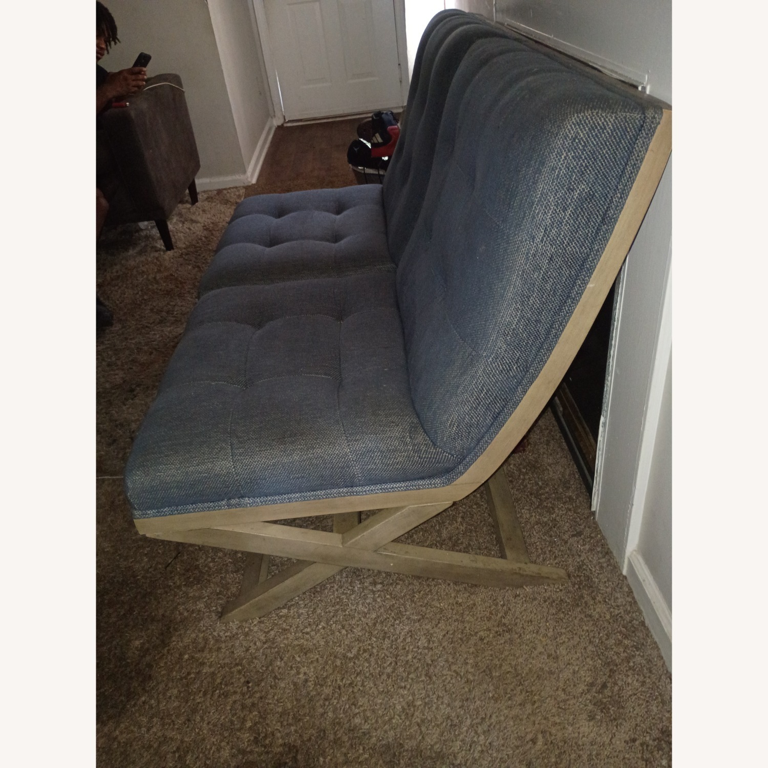 Sidewinder Blue Wood Accent Chairs - image-2