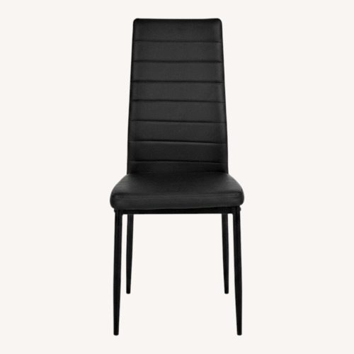 Used Amazon Modern Dining Chair Black Leather Alloy Steel for sale on AptDeco