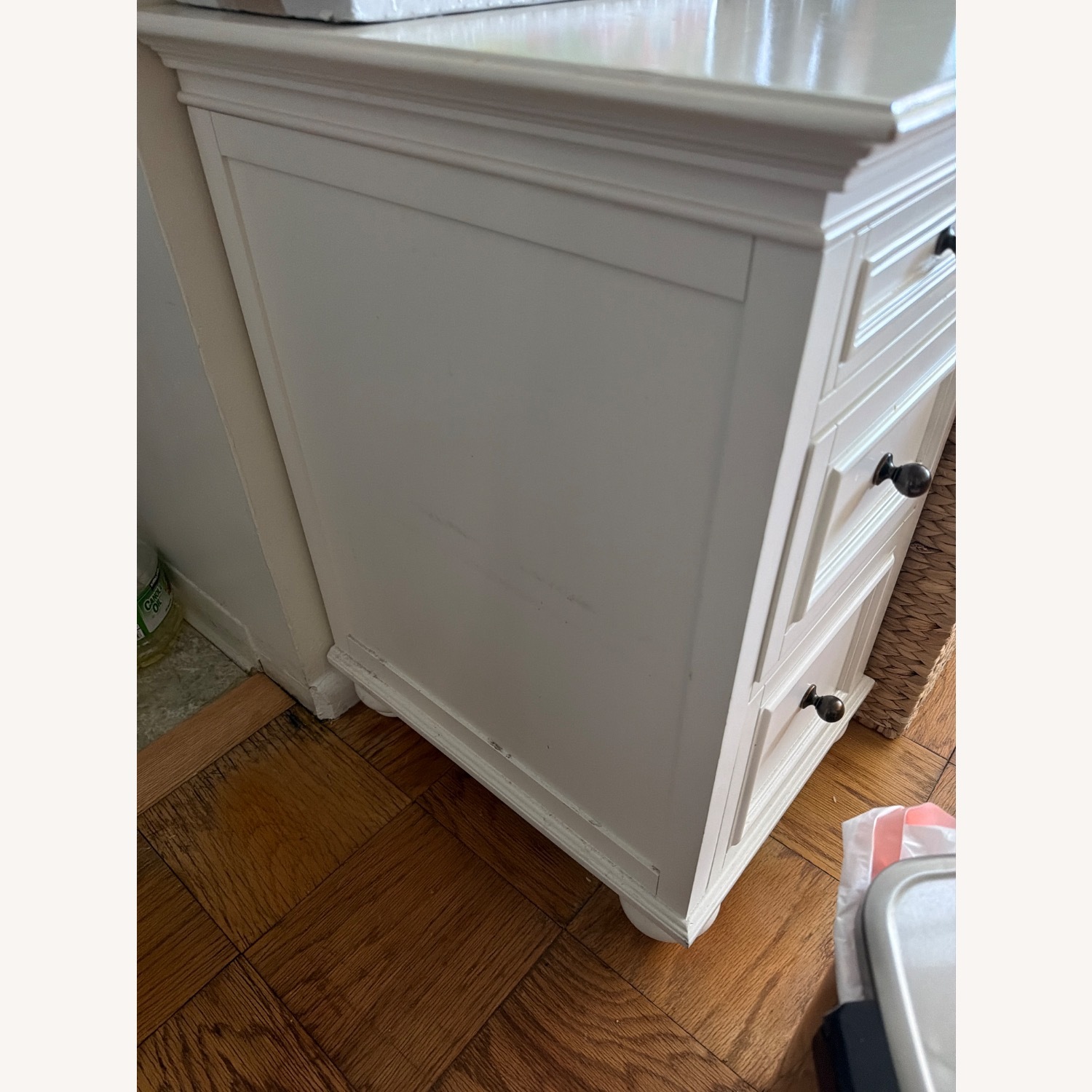 Pottery Barn Chelsea Vanity Desk White Wood Desk - image-2