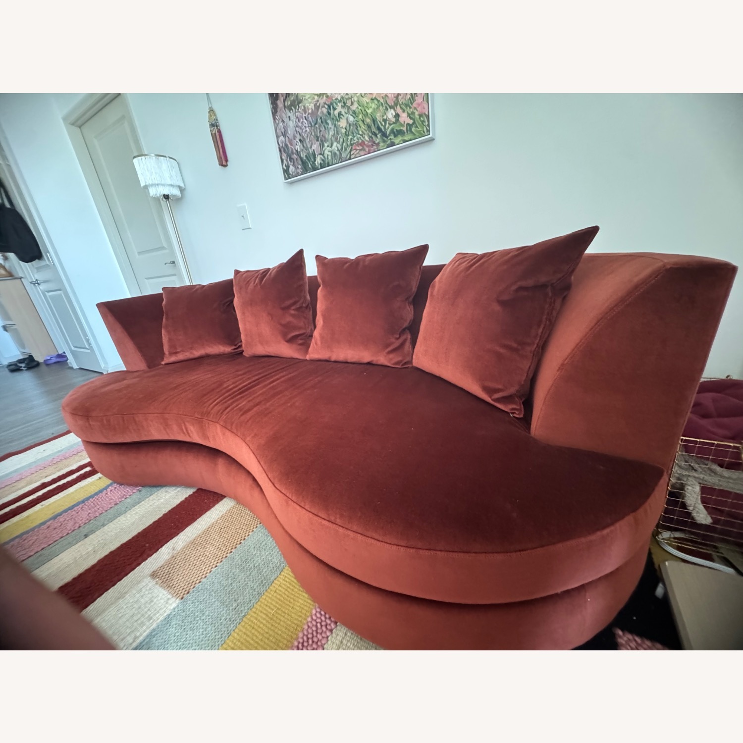 Room & Board Astaire Red Velvet 3+ Seater Sofa - image-5