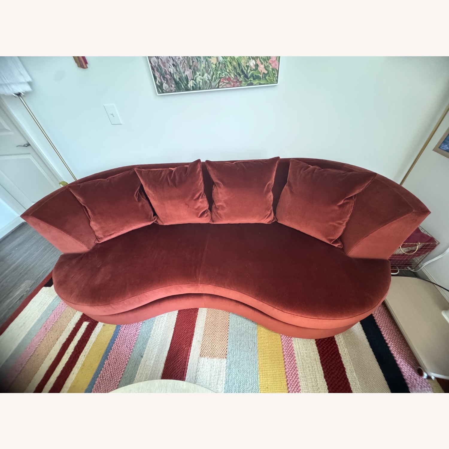 Room & Board Astaire Red Velvet 3+ Seater Sofa - image-3