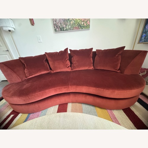 Used Room & Board Astaire Red Velvet 3+ Seater Sofa for sale on AptDeco