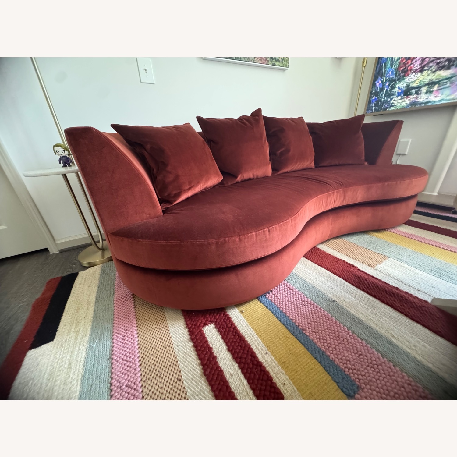 Room & Board Astaire Red Velvet 3+ Seater Sofa - image-4