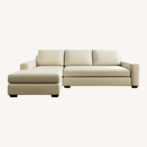 Used Pottery Barn White Fabric 2 Piece Sectional for sale on AptDeco