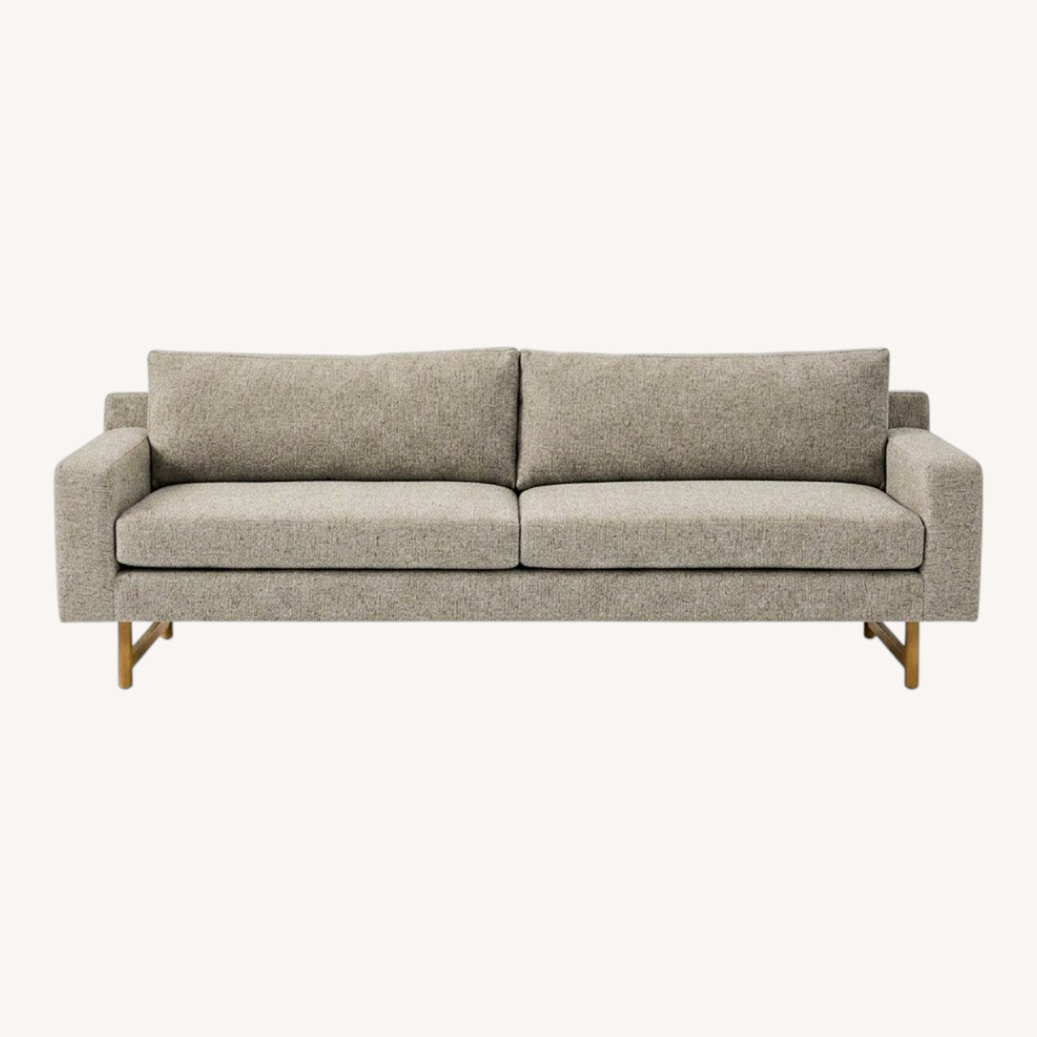 West Elm Eddy Light Gray/ Graphite Fabric 2 Seater Sofa - image-0