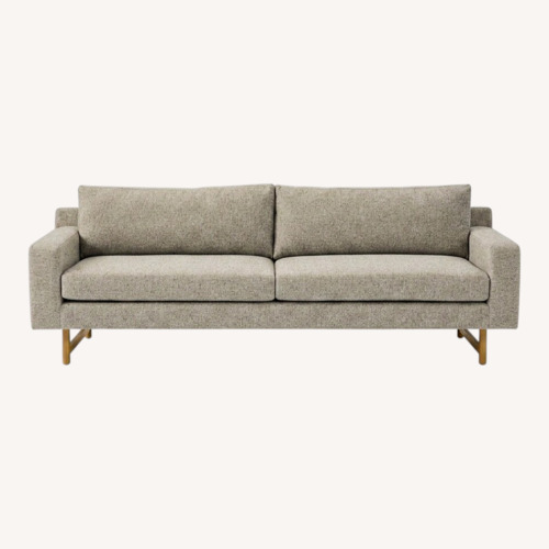 Used West Elm Eddy Light Gray/ Graphite Fabric 2 Seater Sofa for sale on AptDeco
