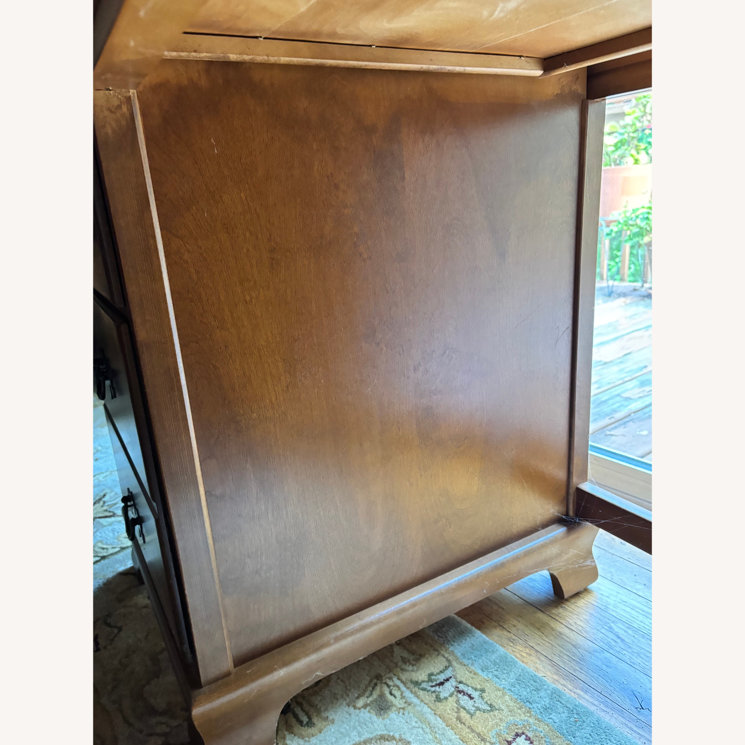 Vintage Ethan Allen 4-Drawer Nutmeg Maple Desk - image-7
