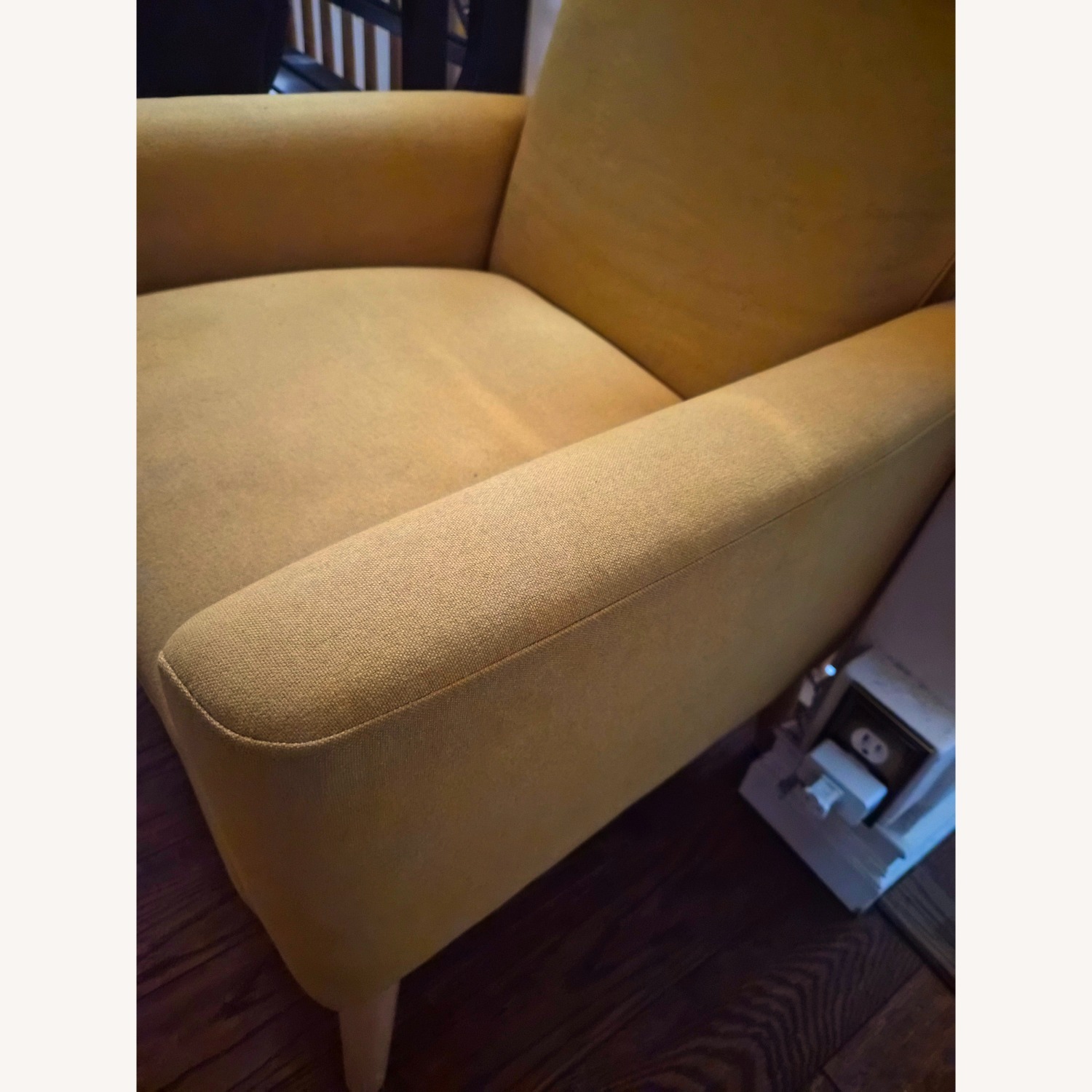 Yellow Fabric Armchair - image-2