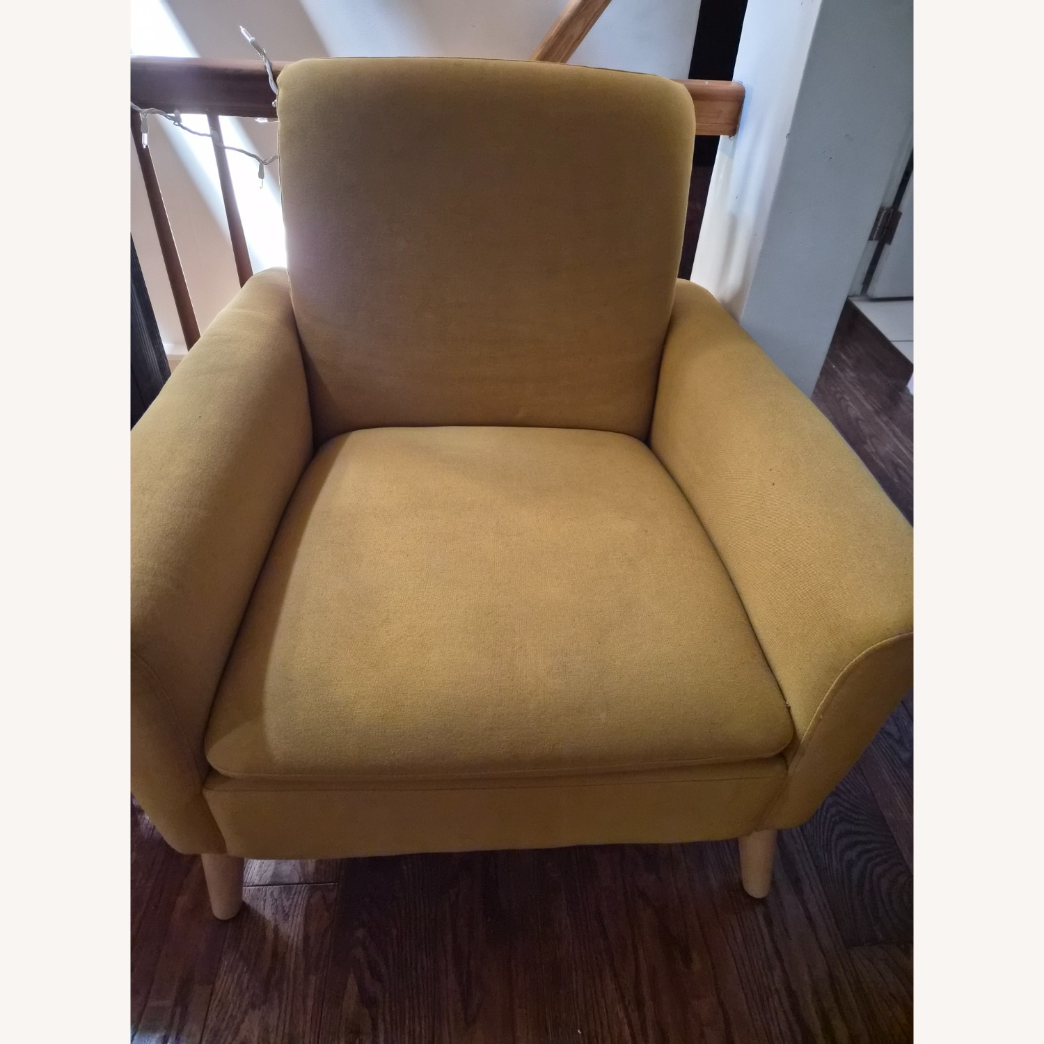 Yellow Fabric Armchair - image-1