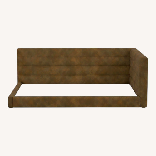 Used Pottery Barn Hudson Upholstered Corner Queen Bed for sale on AptDeco