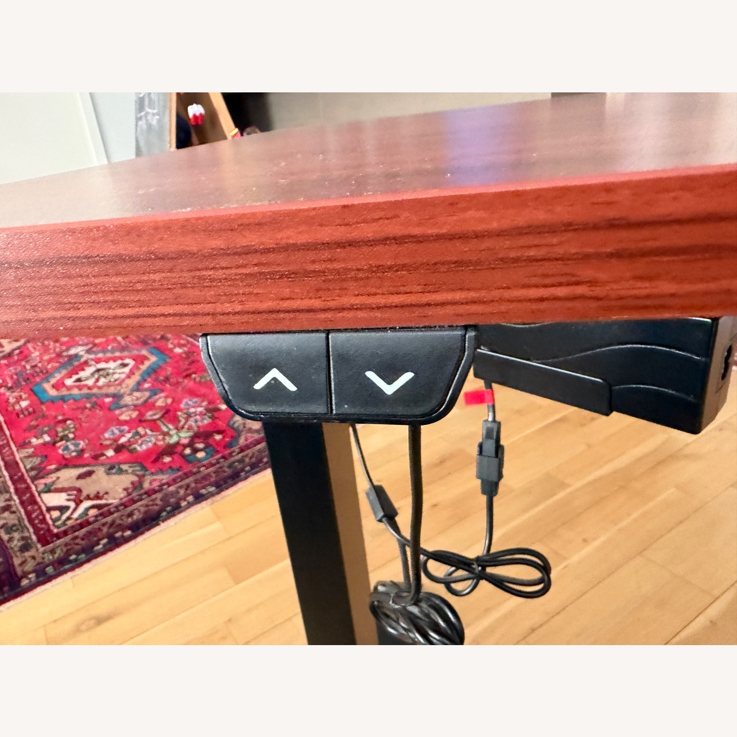 Flexispot Dark Brown Wood Sit Stand Electic Desk - image-3