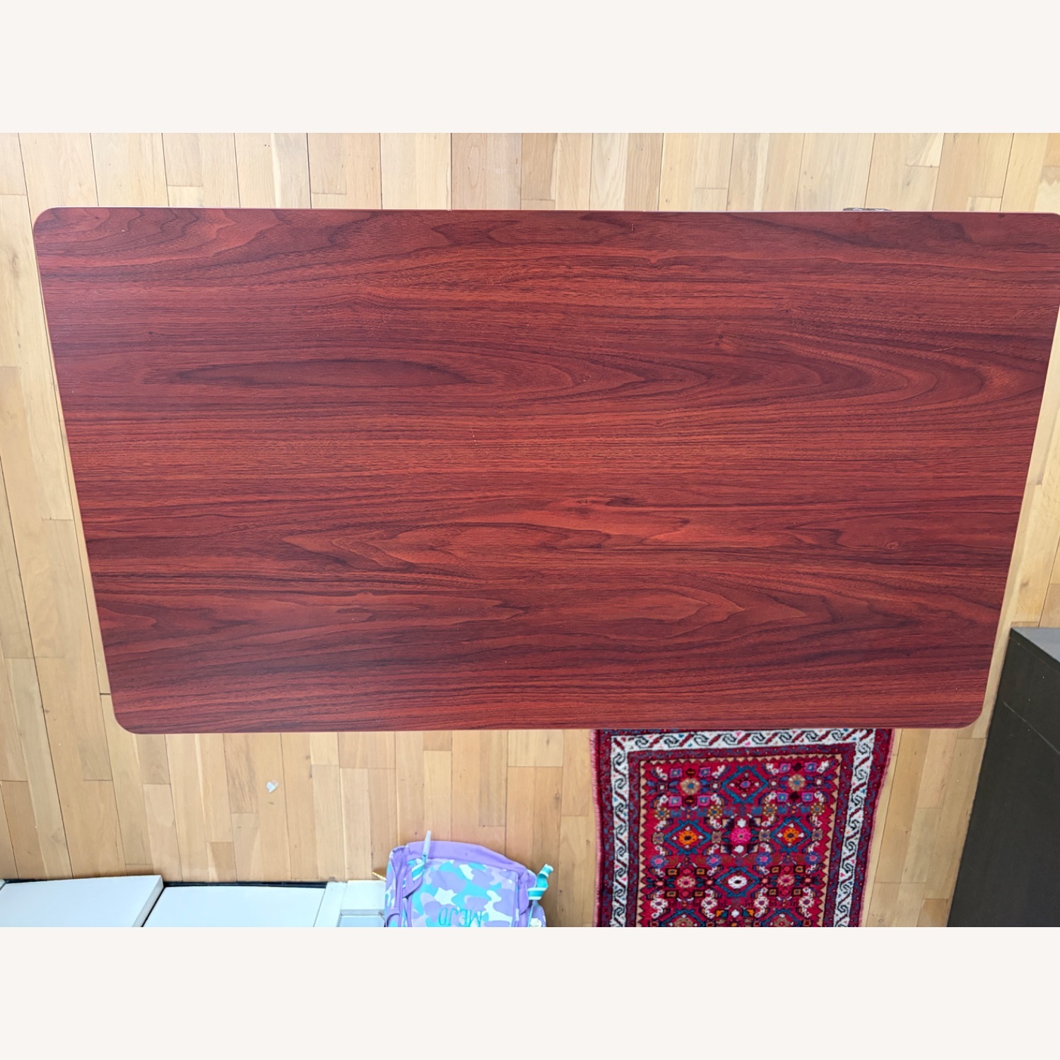Flexispot Dark Brown Wood Sit Stand Electic Desk - image-5