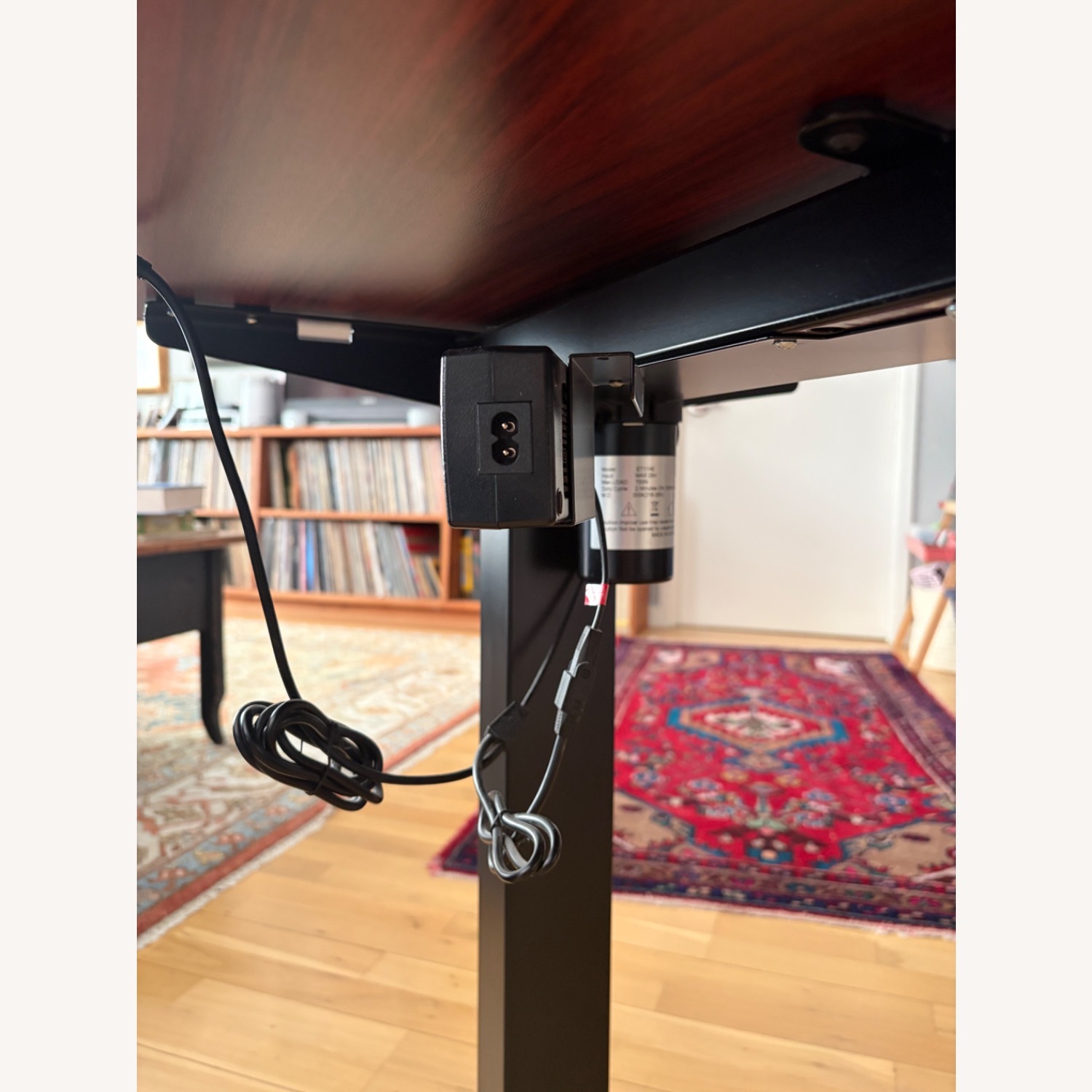 Flexispot Dark Brown Wood Sit Stand Electic Desk - image-2