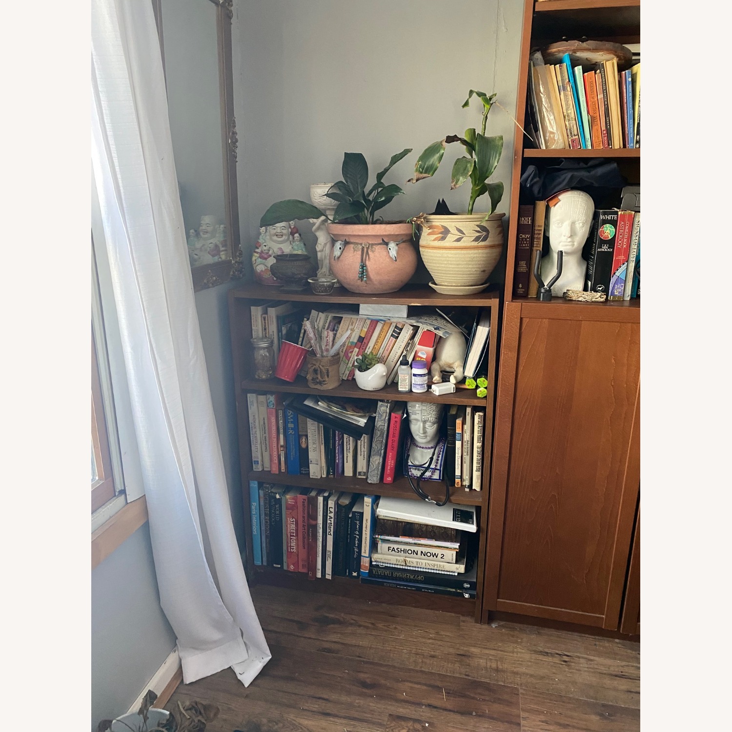 2 IKEA Billy WALNUT Wood Bookcase Shelves - image-5