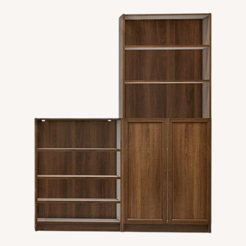 Used 2 IKEA Billy WALNUT Wood Bookcase Shelves for sale on AptDeco