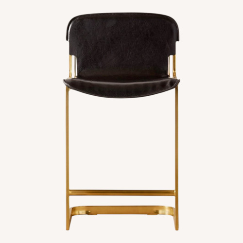 Used CB2 Rake Black Counter Stool by Kravitz Design for sale on AptDeco