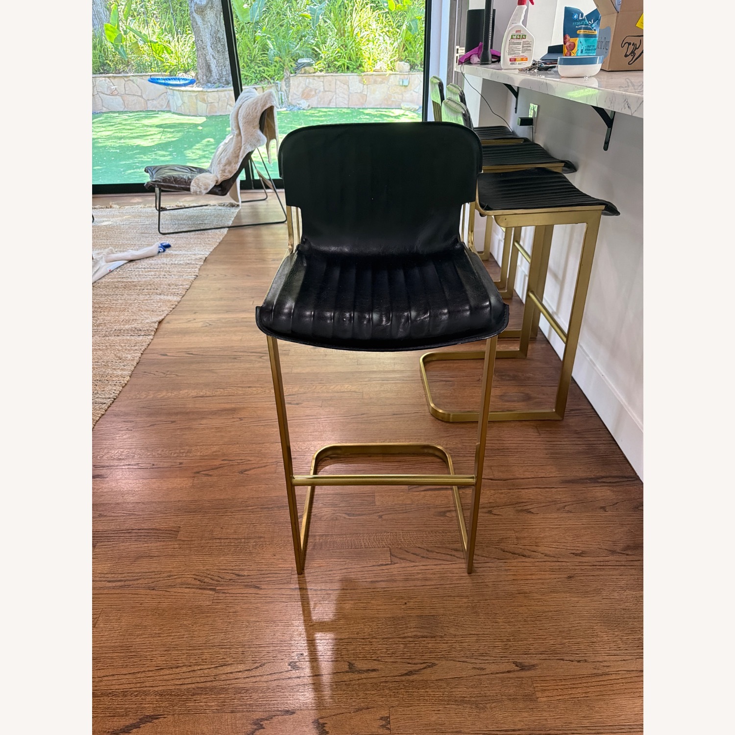 CB2 Rake Black Counter Stool by Kravitz Design - image-1
