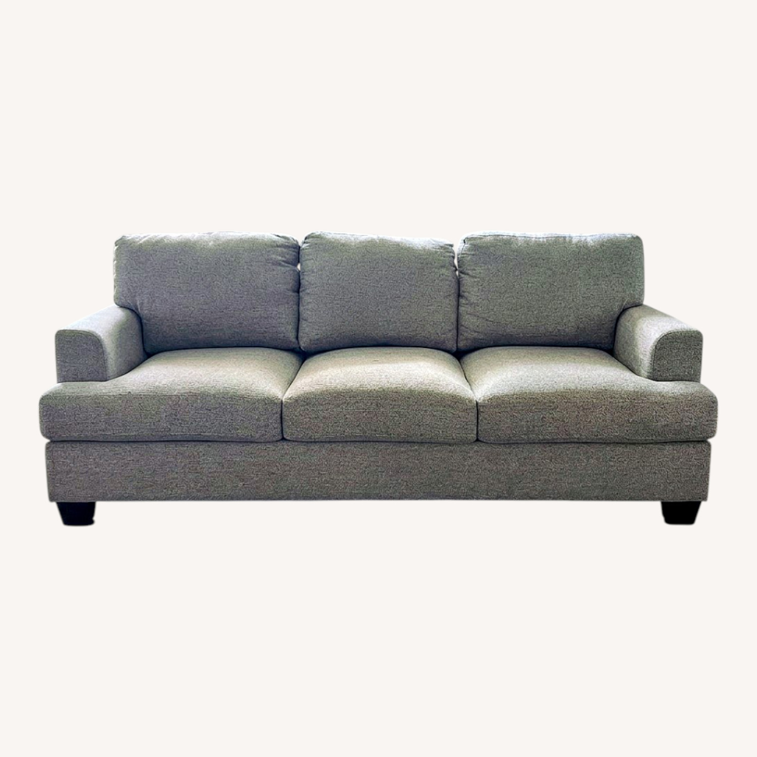 Vintage/Antique Light Gray Fabric 3+ Seater Sofa - image-0
