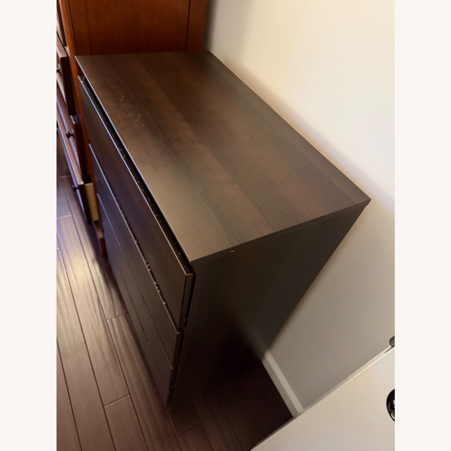Dark Brown Wood Dresser - image-2