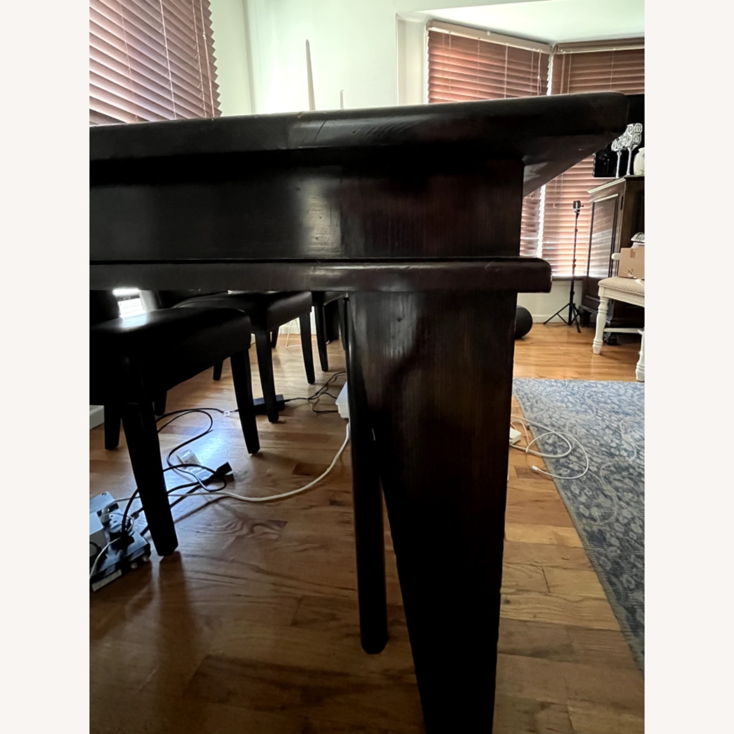Restoration Hardware Dark Brown Dining Set - image-3