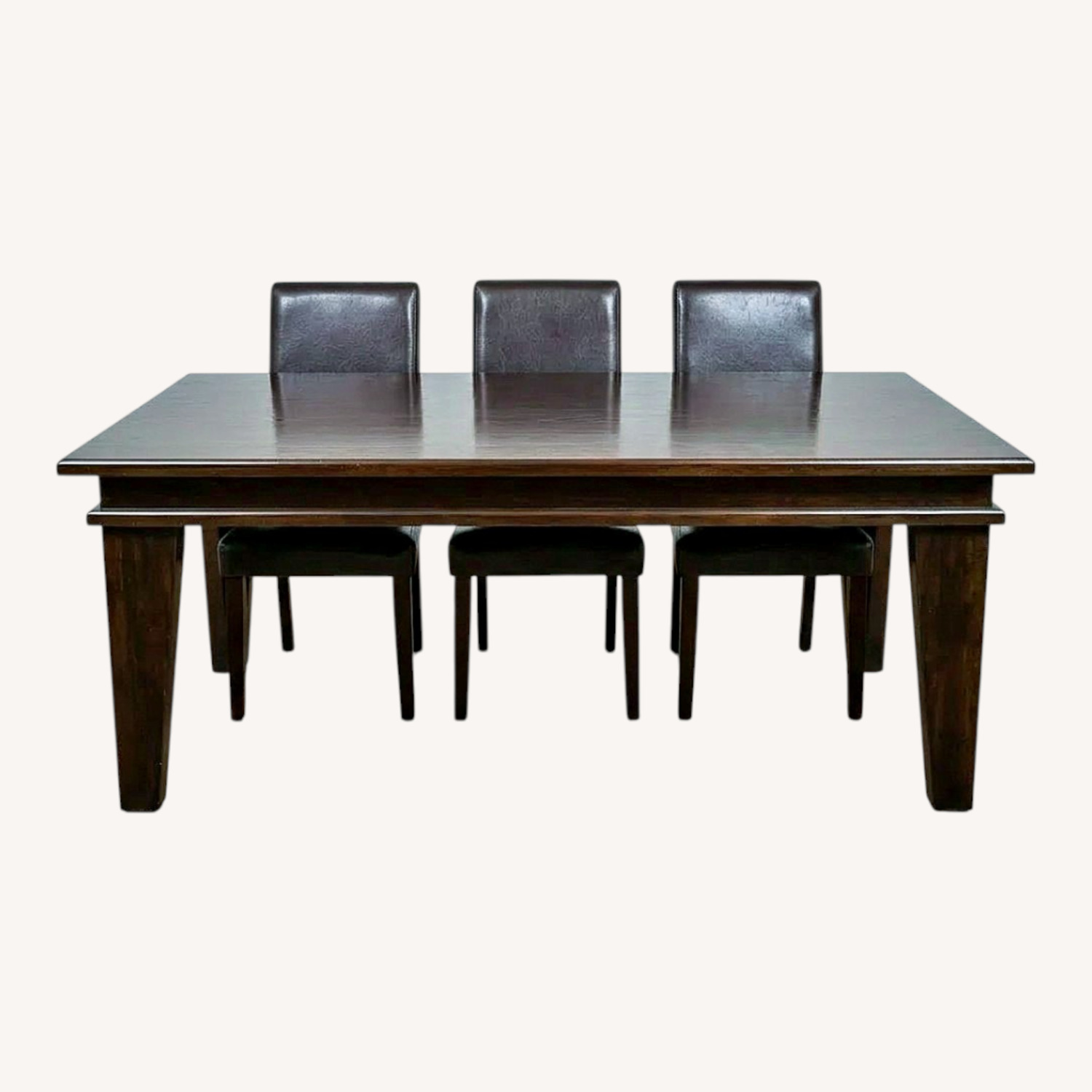 Restoration Hardware Dark Brown Dining Set - image-0