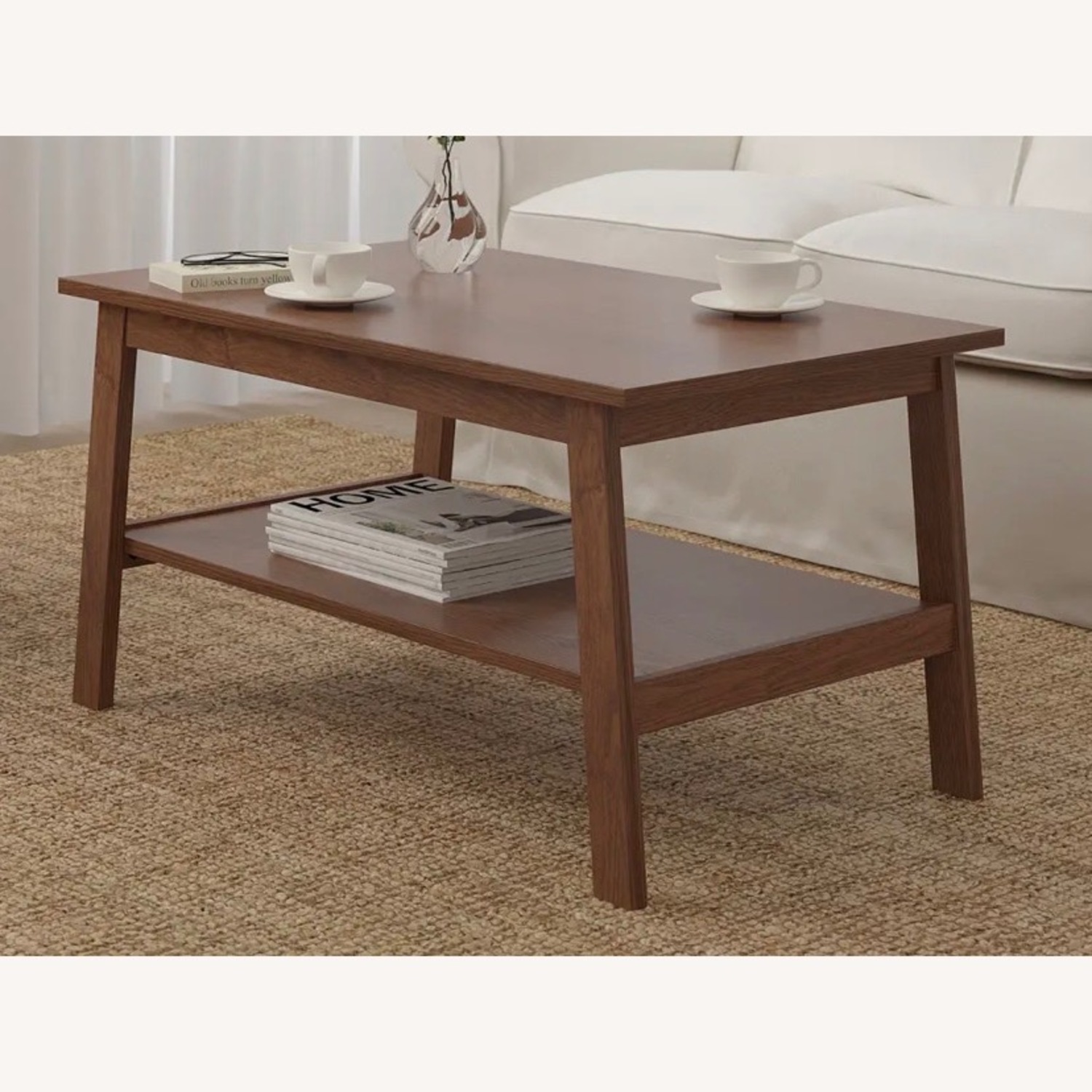 IKEA LUNNARP Brown Wood Stain Coffee Table - image-2