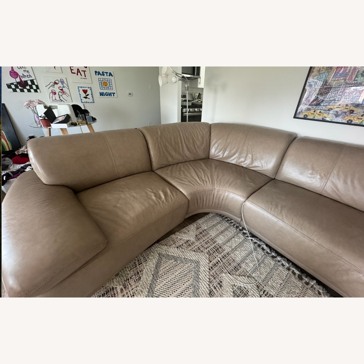Leather 3+ Piece Sectional - image-3