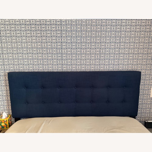 Used Wayfair Blue Fabric Headboard for sale on AptDeco