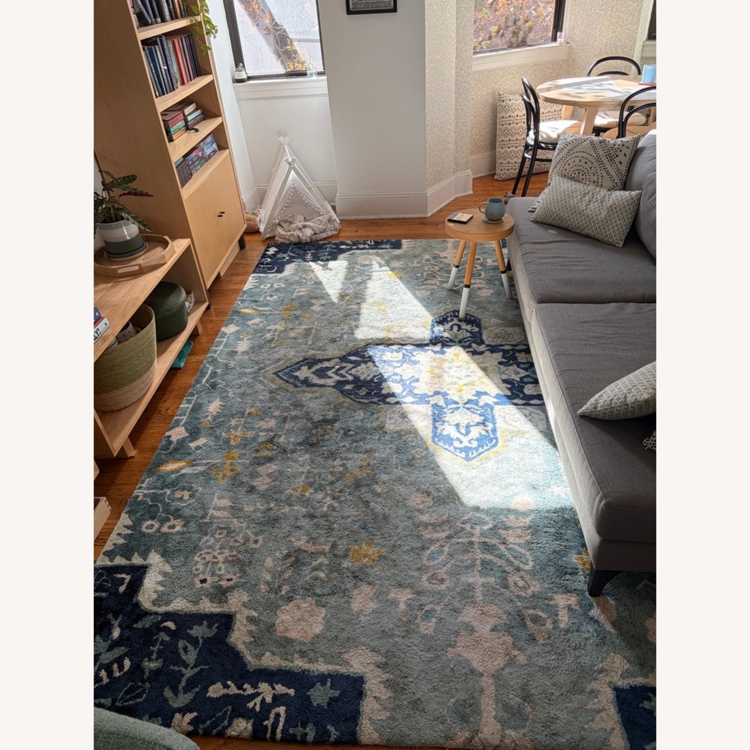 Anthropologie Teal 8x10 Rug - image-4