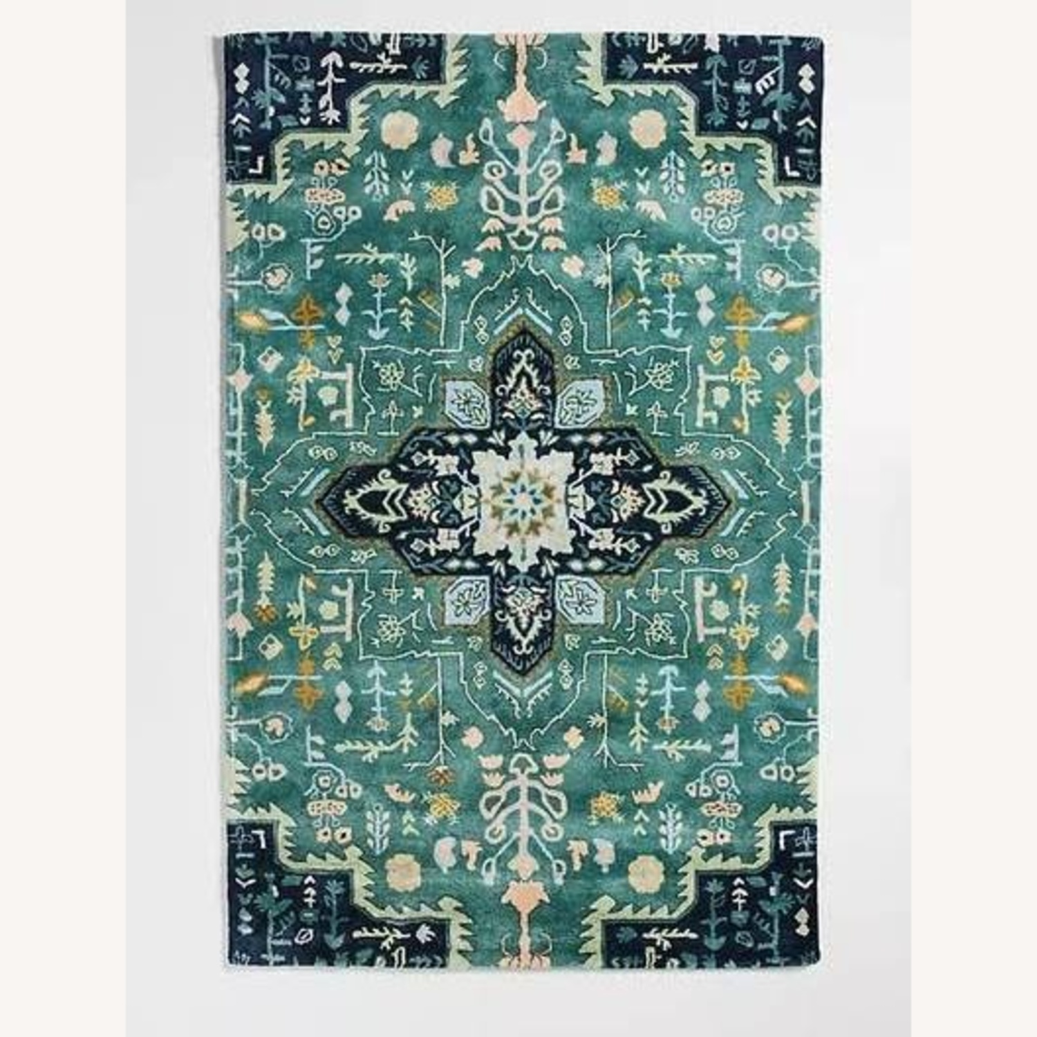 Anthropologie Teal 8x10 Rug - image-5