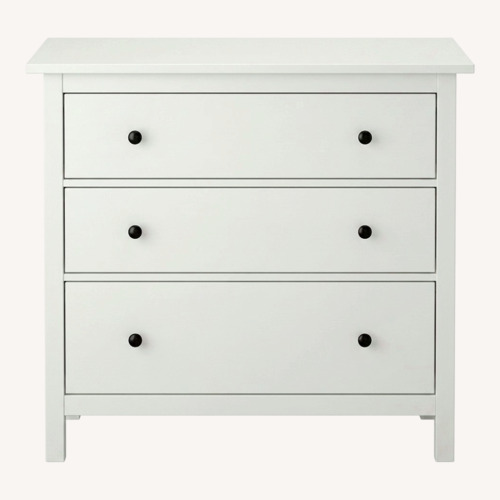 Used IKEA HEMNES 3-Drawer White Wood Dresser for sale on AptDeco