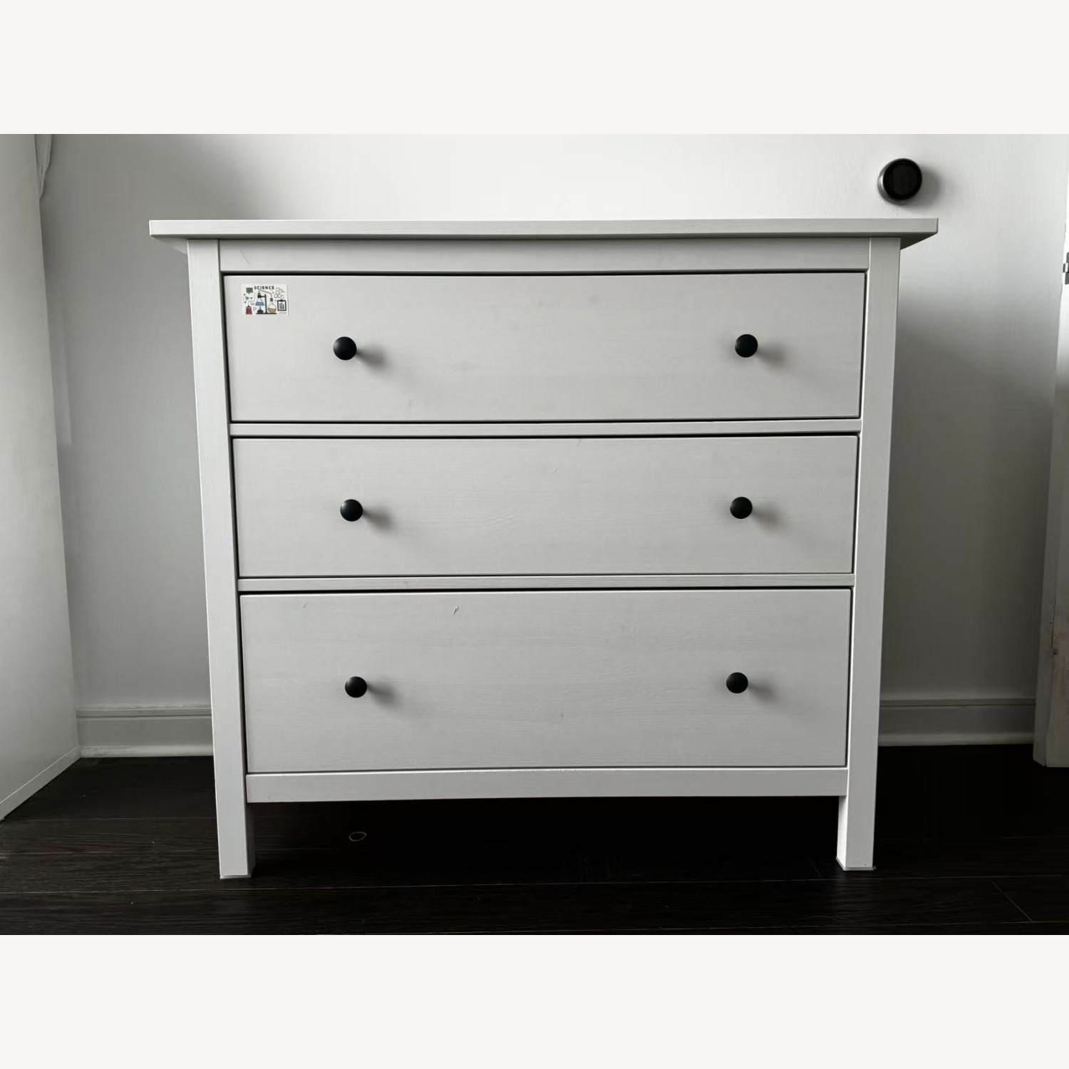 IKEA HEMNES 3-Drawer White Wood Dresser - image-3