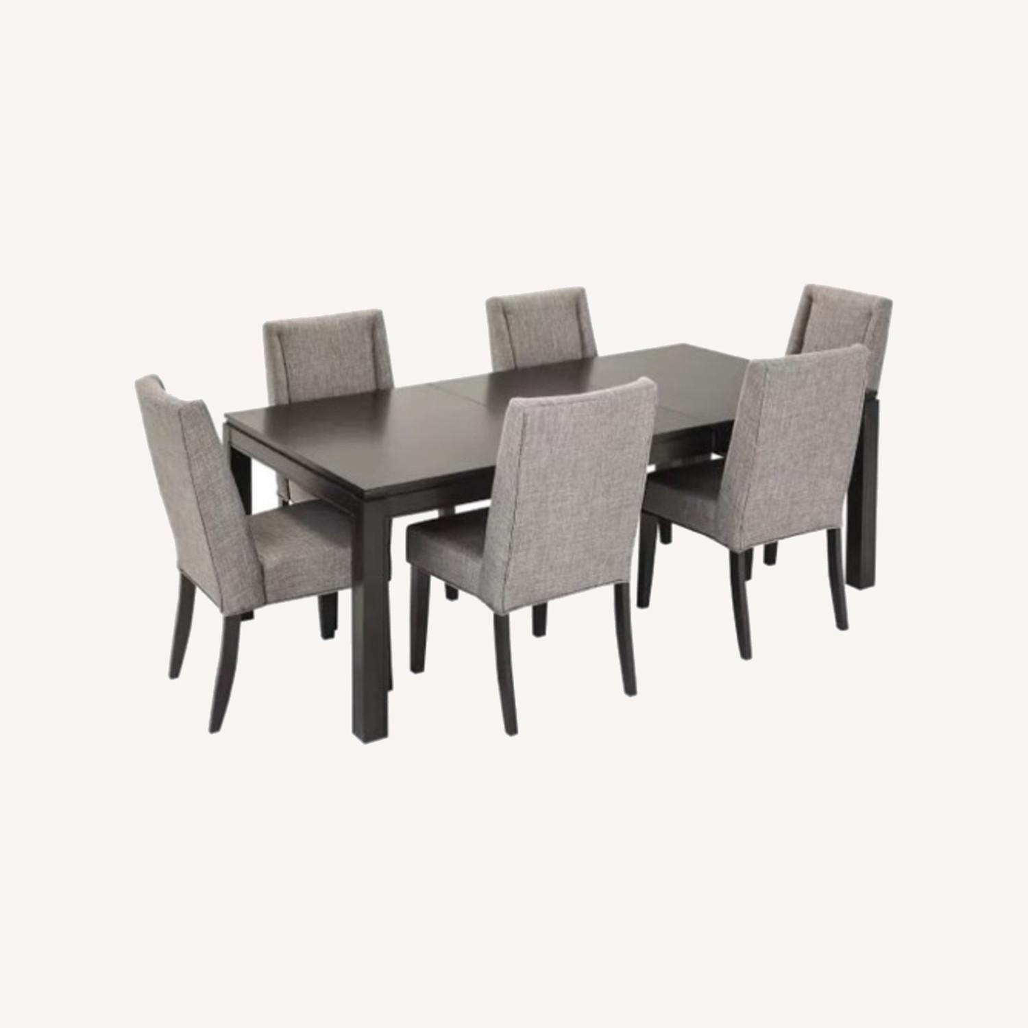 Raymour & Flanigan Dark Brown Logan 7-pc. Dining Set - image-6