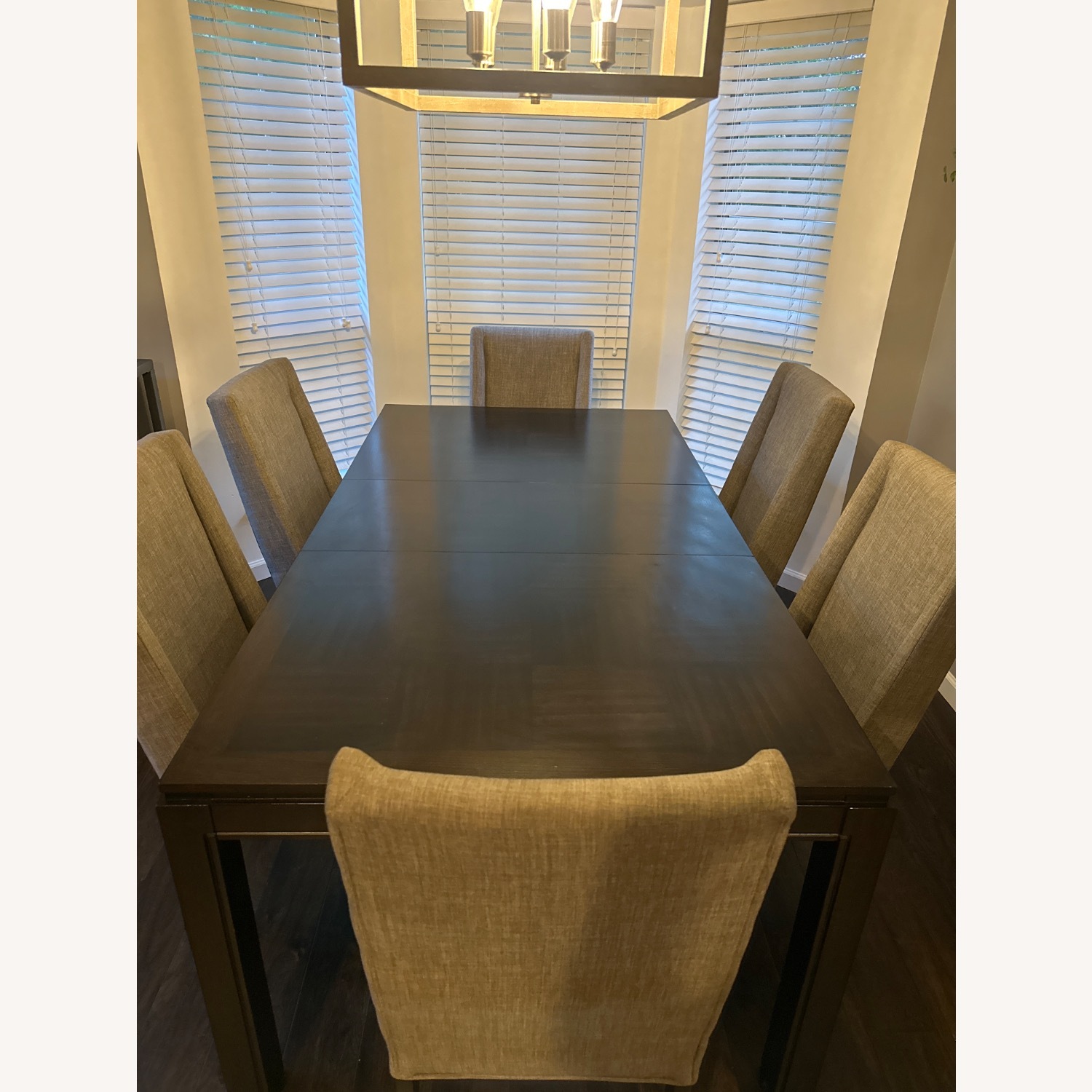 Raymour & Flanigan Dark Brown Logan 7-pc. Dining Set - image-1