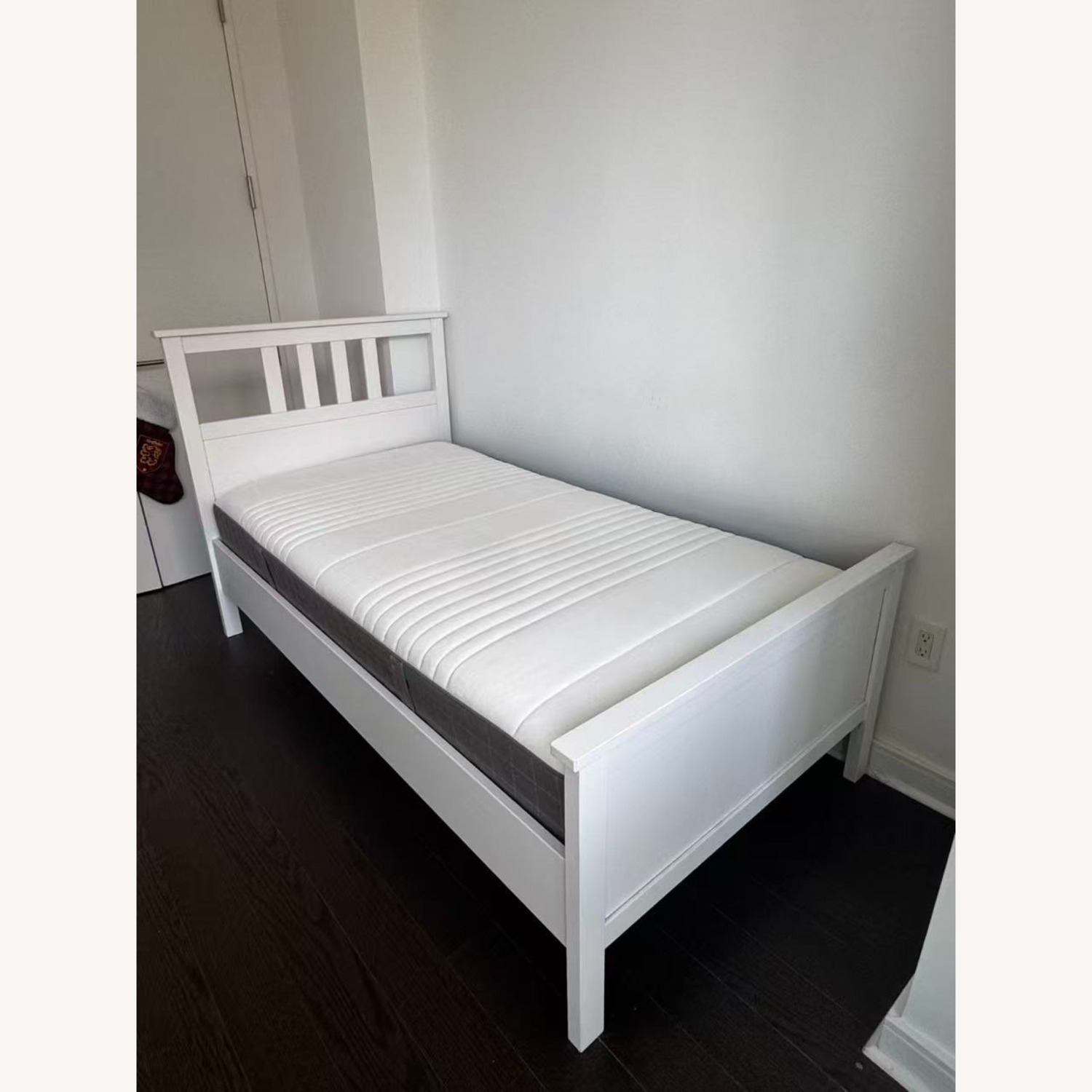 IKEA HEMNES Bed Frame, Twin, White - image-4