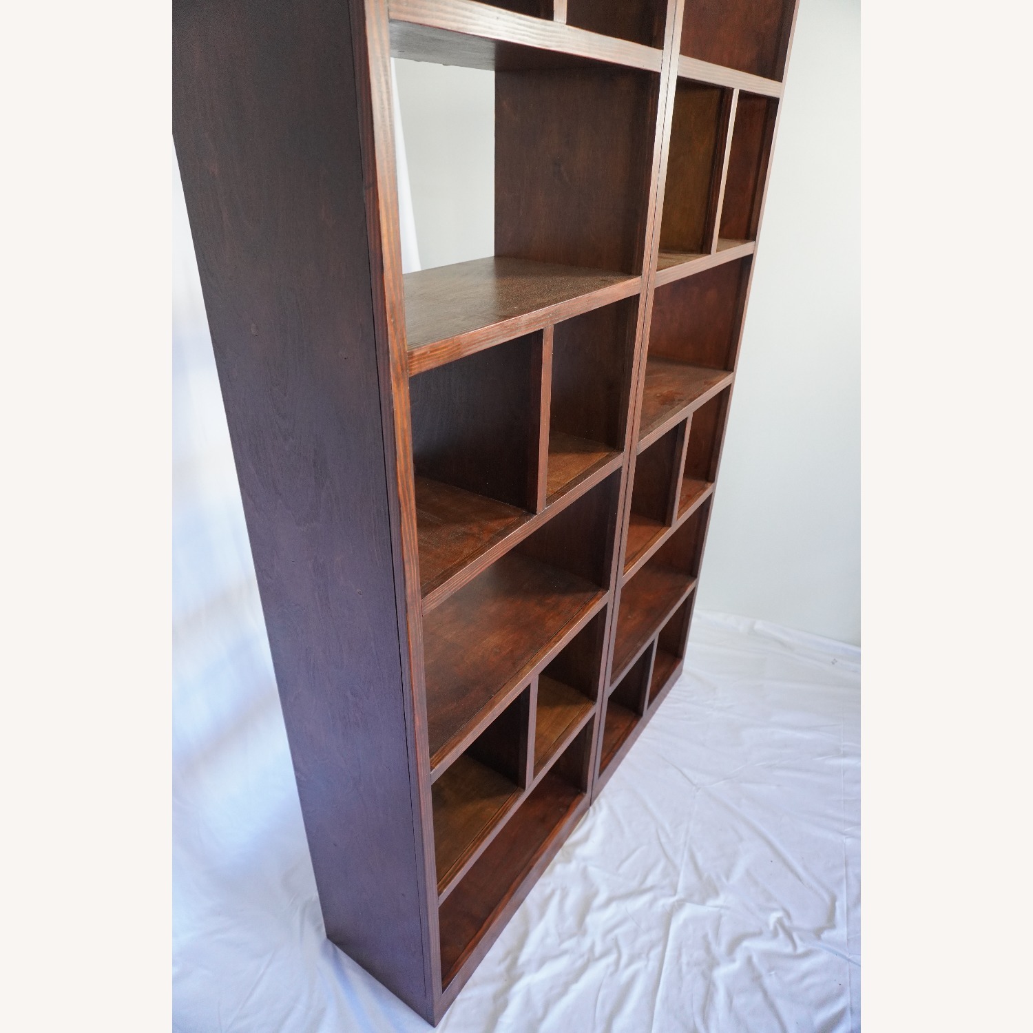 Handcrafted Wood Bookcase Set Library Bookshelf - image-12